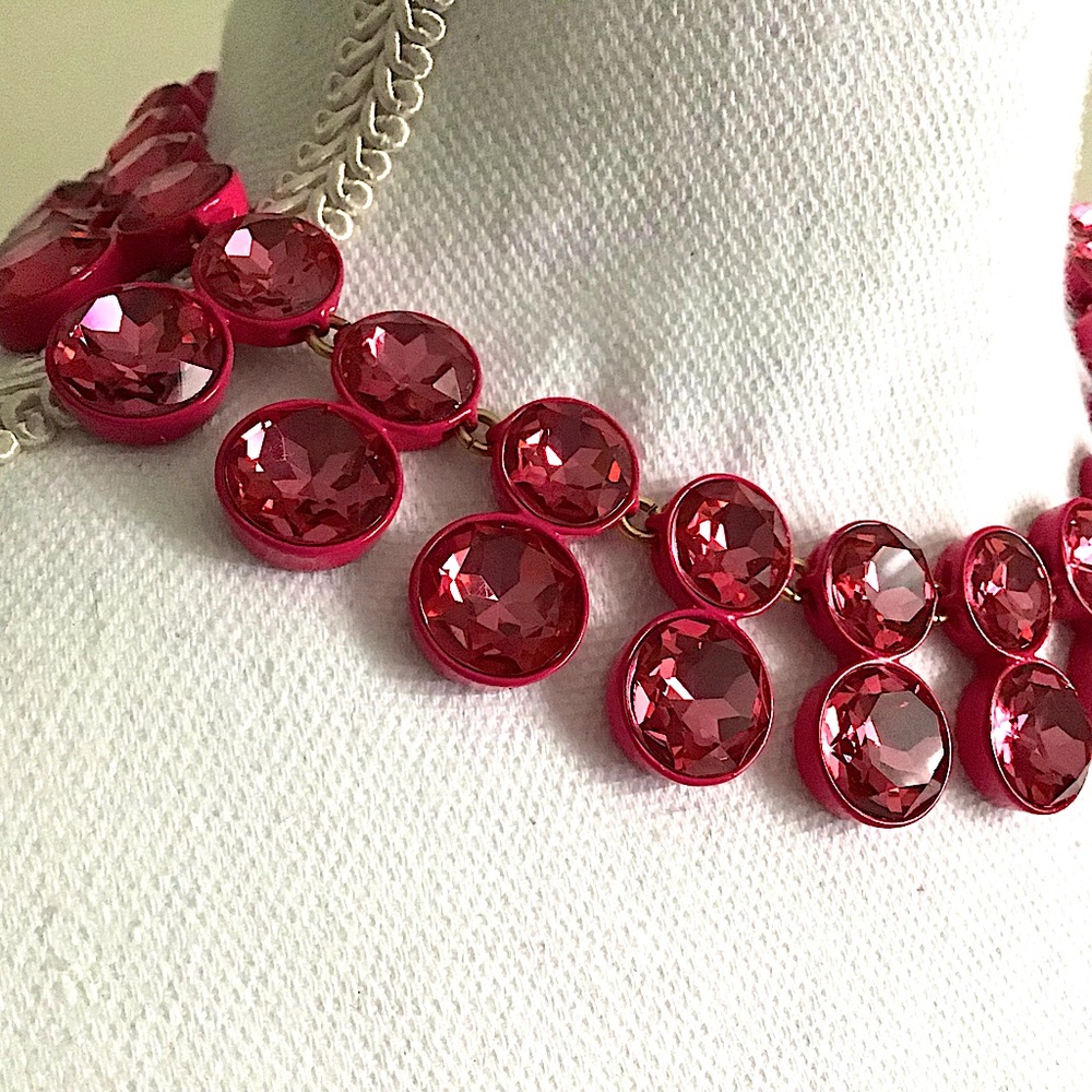 J.CREW Crystals Gemstones Statement Necklace New With Tag - Picture 5 of 7